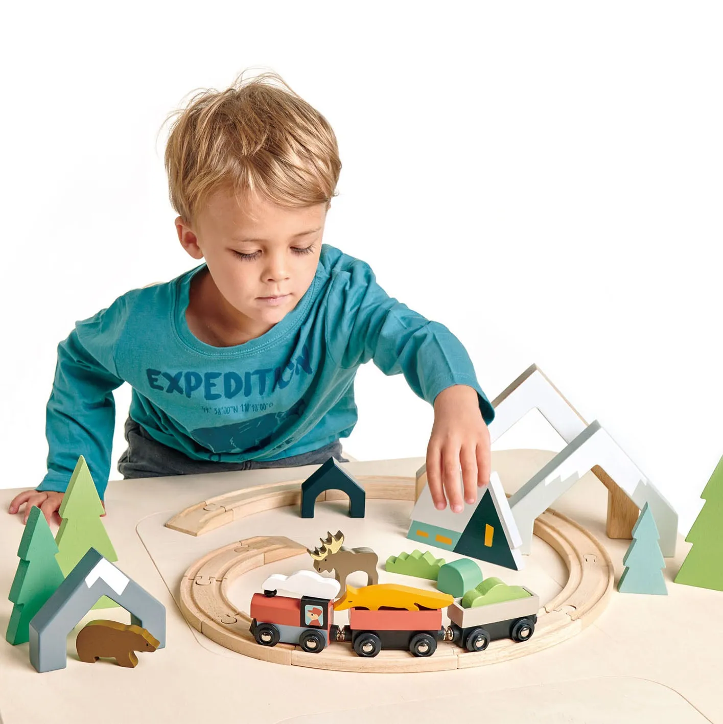 Tender Leaf Wooden Toy Fir Tree Tops Accessory Set