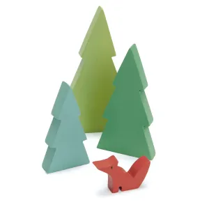 Tender Leaf Wooden Toy Fir Tree Tops Accessory Set