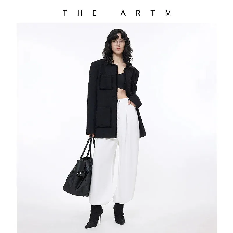 Textured Round Neck Jacket