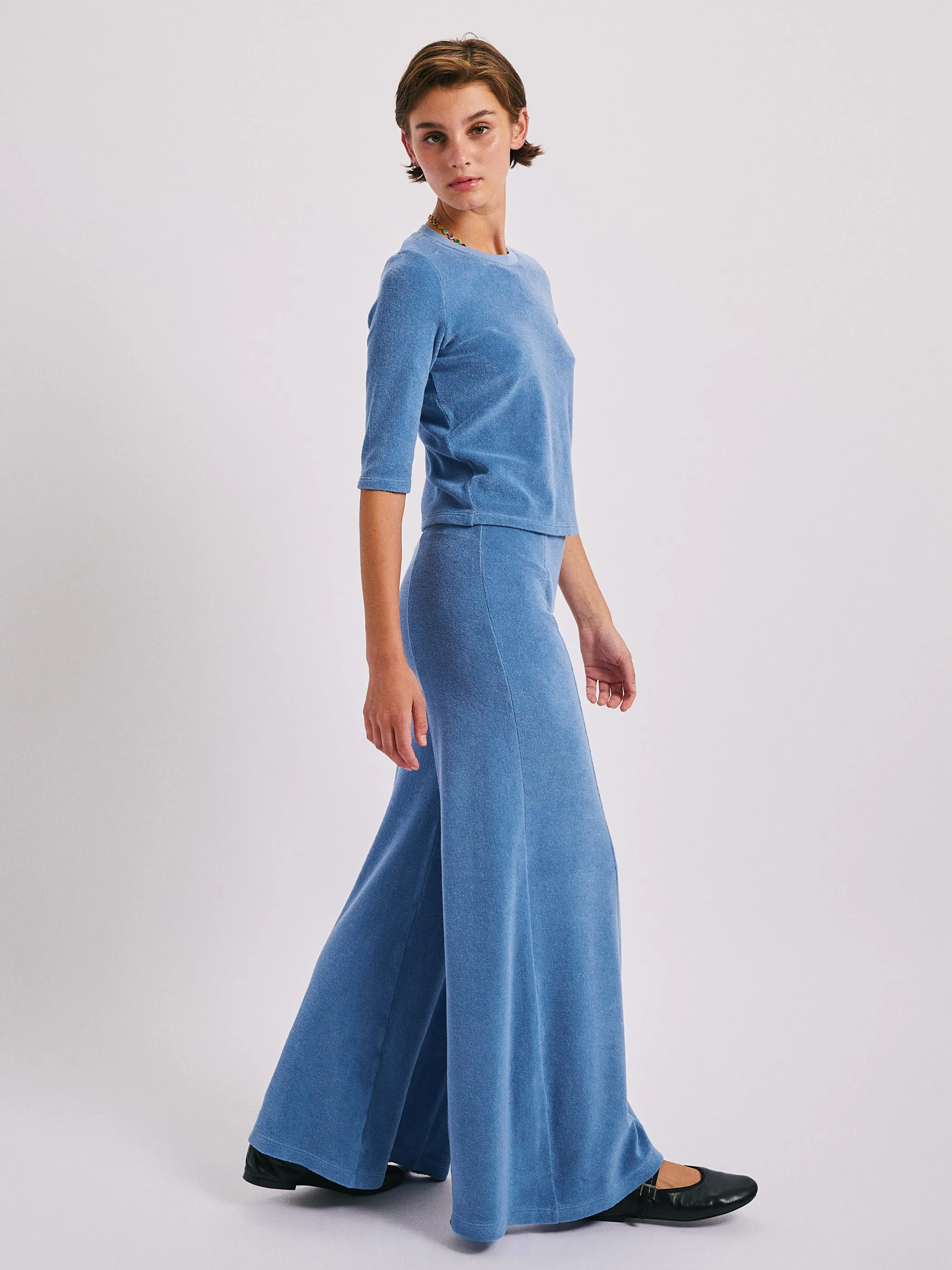 The Corfu Elbow Sleeve Crew in Terry
