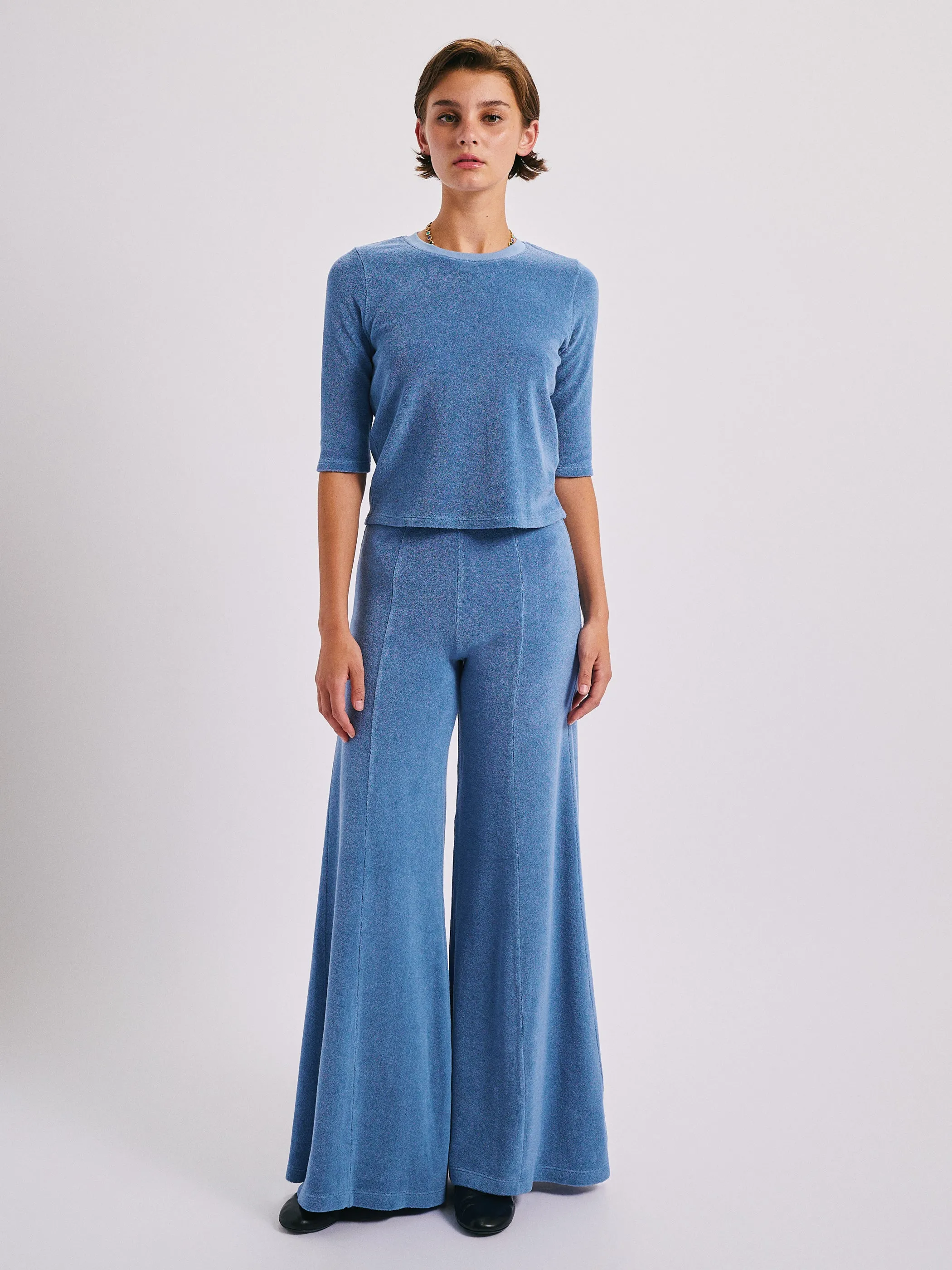 The Corfu Elbow Sleeve Crew in Terry