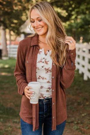 Thread & Supply Free Falling Shirt Jacket- Cognac