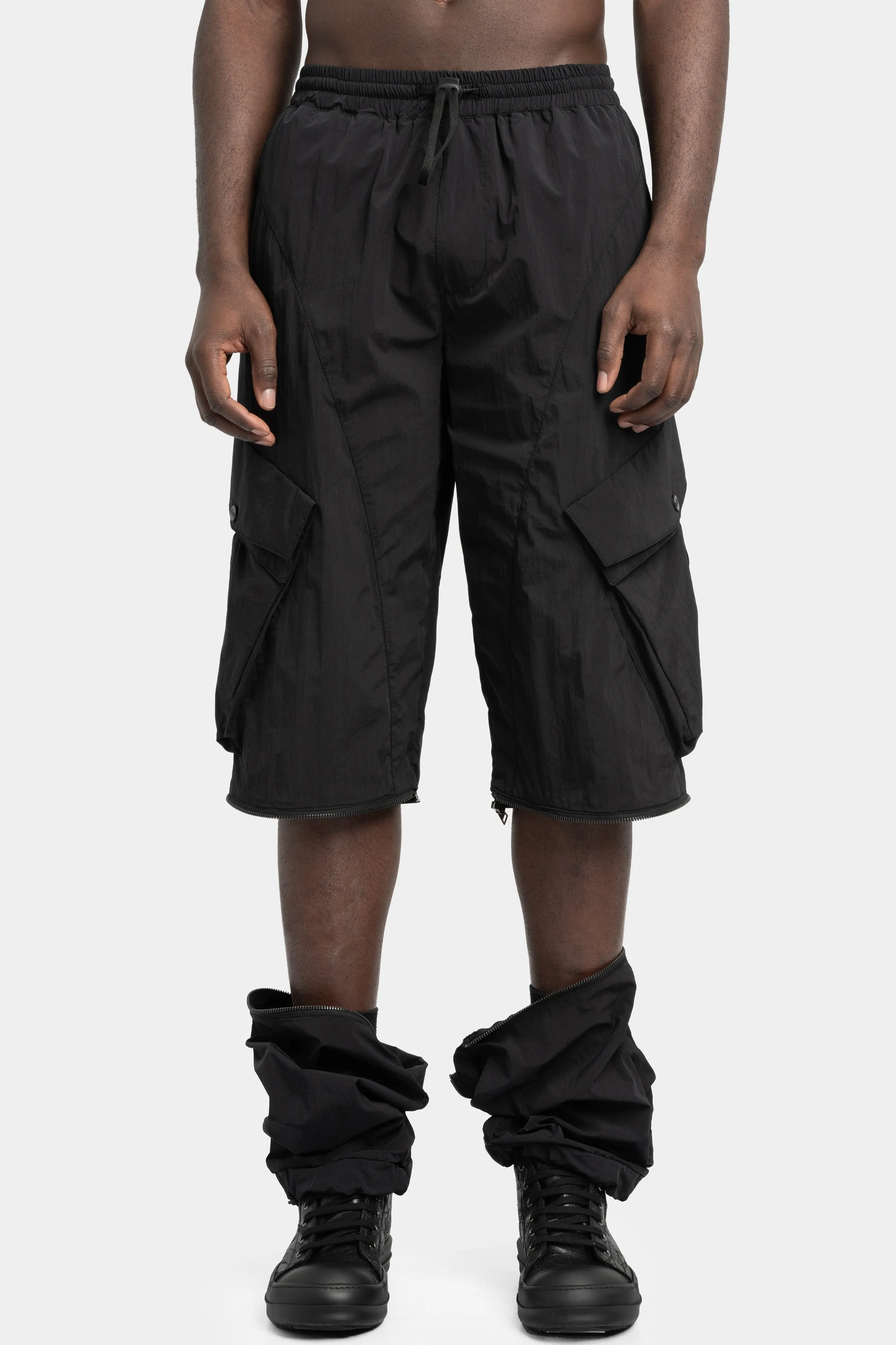 Transformable lightweight nylon cargo pants