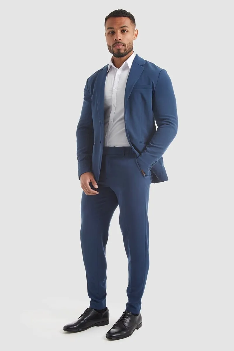 True Muscle Fit Tech Suit Jacket in Navy