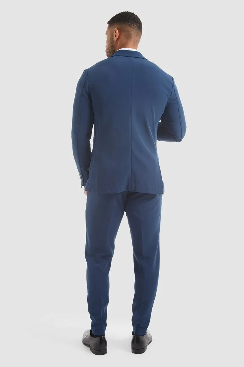 True Muscle Fit Tech Suit Jacket in Navy