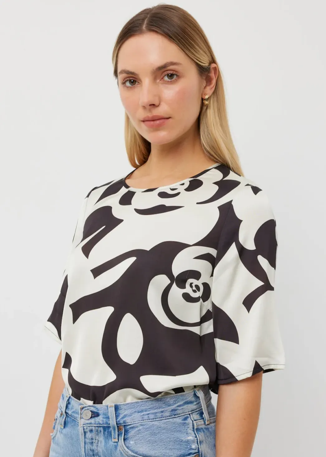 TUESDAY LABEL Serene Top - Mono Flower