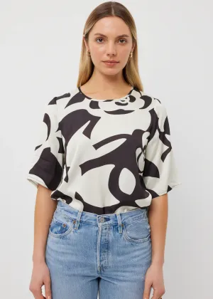 TUESDAY LABEL Serene Top - Mono Flower
