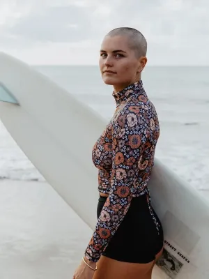 Turtle Top Rashvest in Midnight Blossom