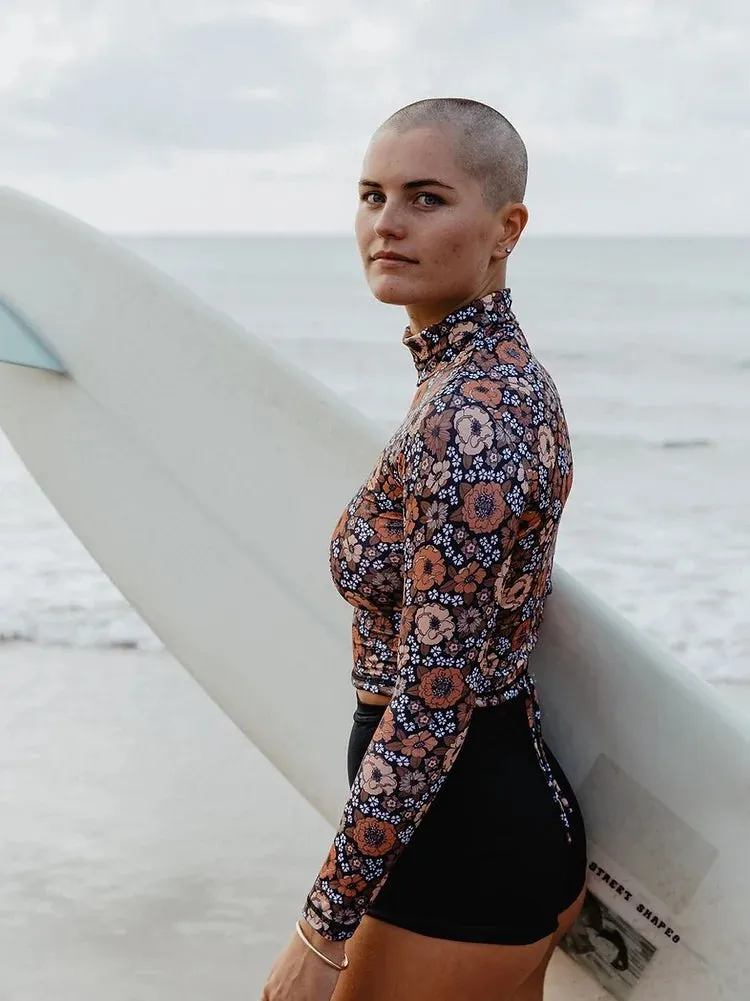 Turtle Top Rashvest in Midnight Blossom