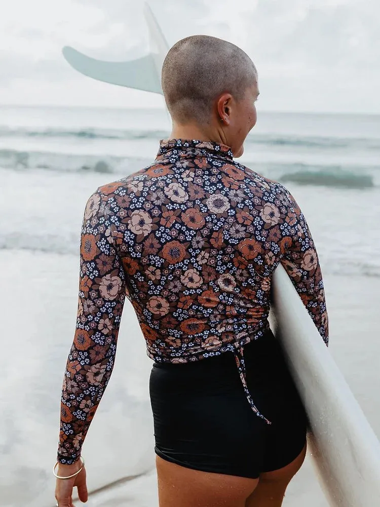 Turtle Top Rashvest in Midnight Blossom