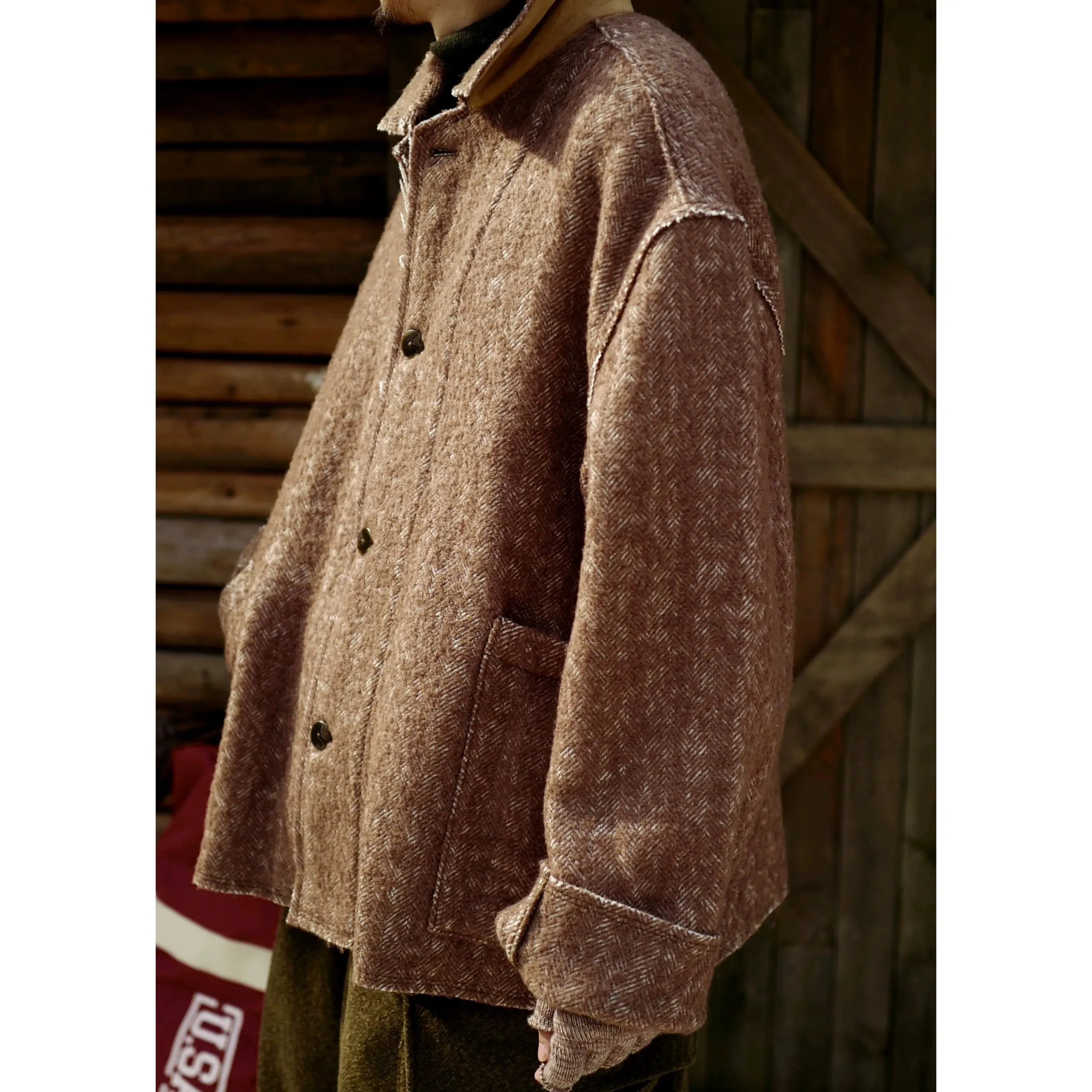 Tweed Herringbone Jacket