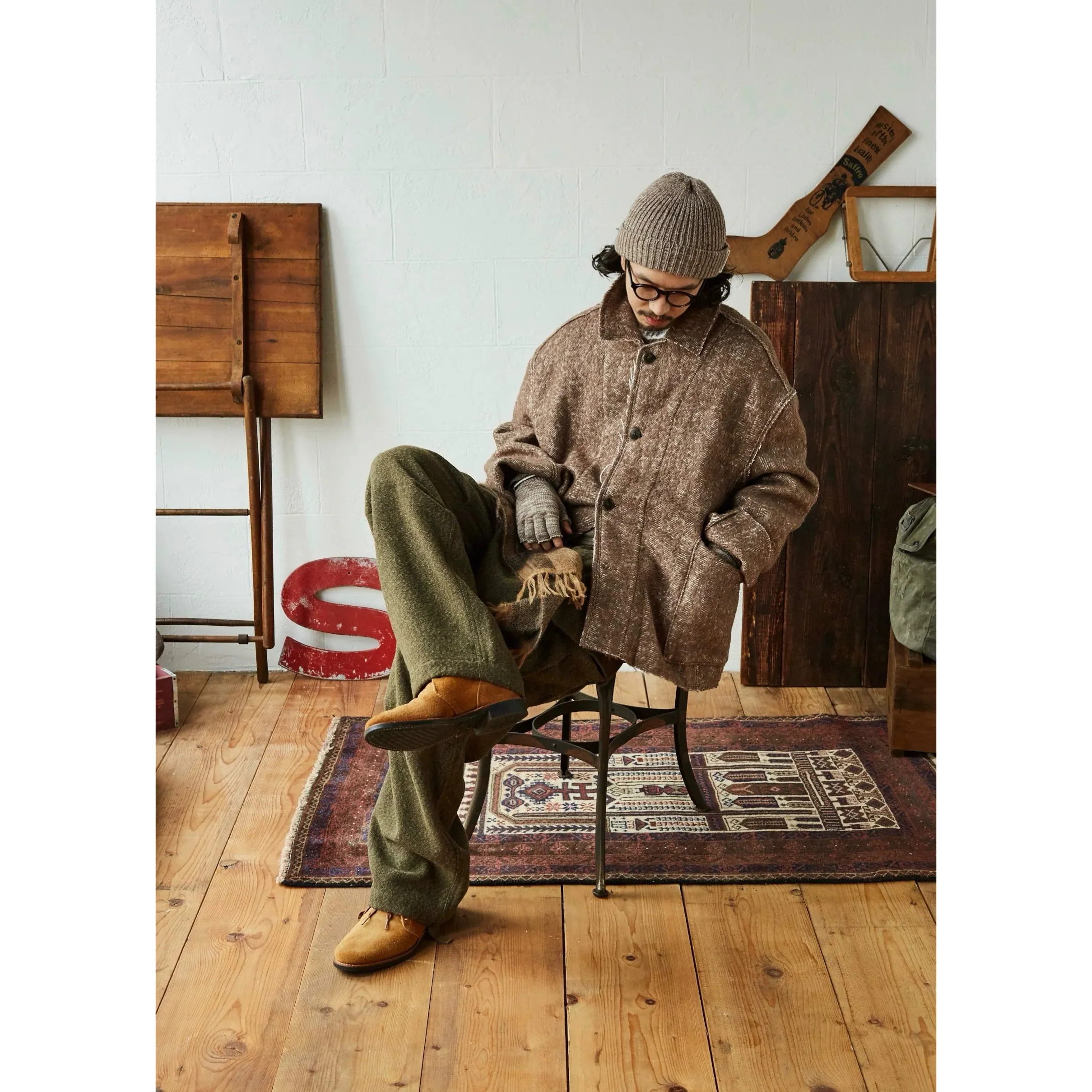 Tweed Herringbone Jacket