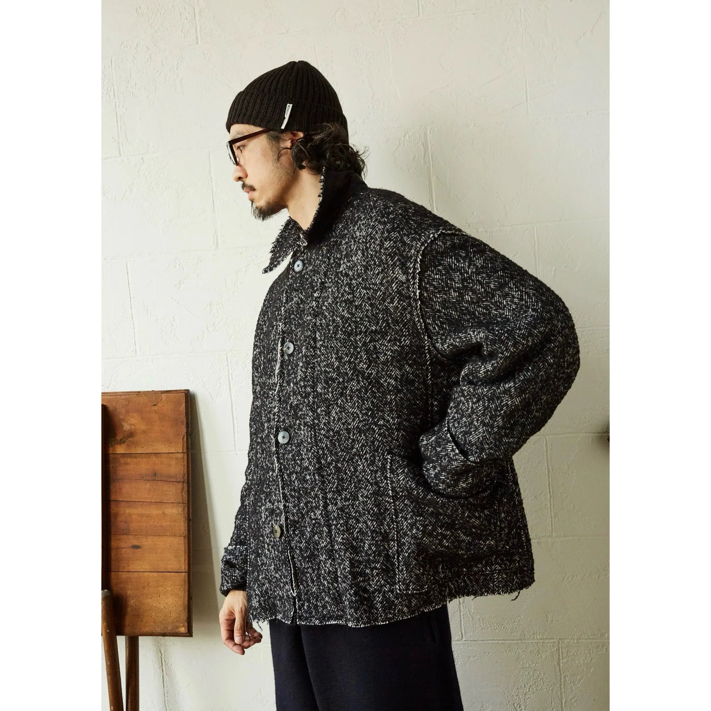 Tweed Herringbone Jacket
