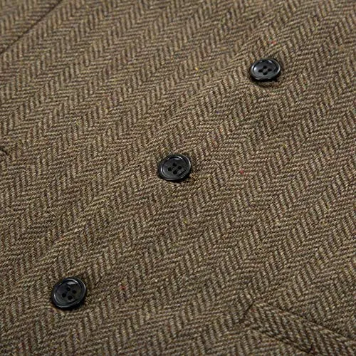 Tweed Herringbone Vest for Men