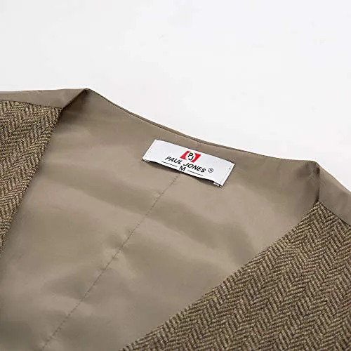 Tweed Herringbone Vest for Men