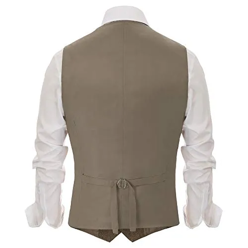 Tweed Herringbone Vest for Men