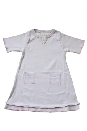 TwOOwls Lavender/Pink Baby Tunic Dress -100% organic cotton