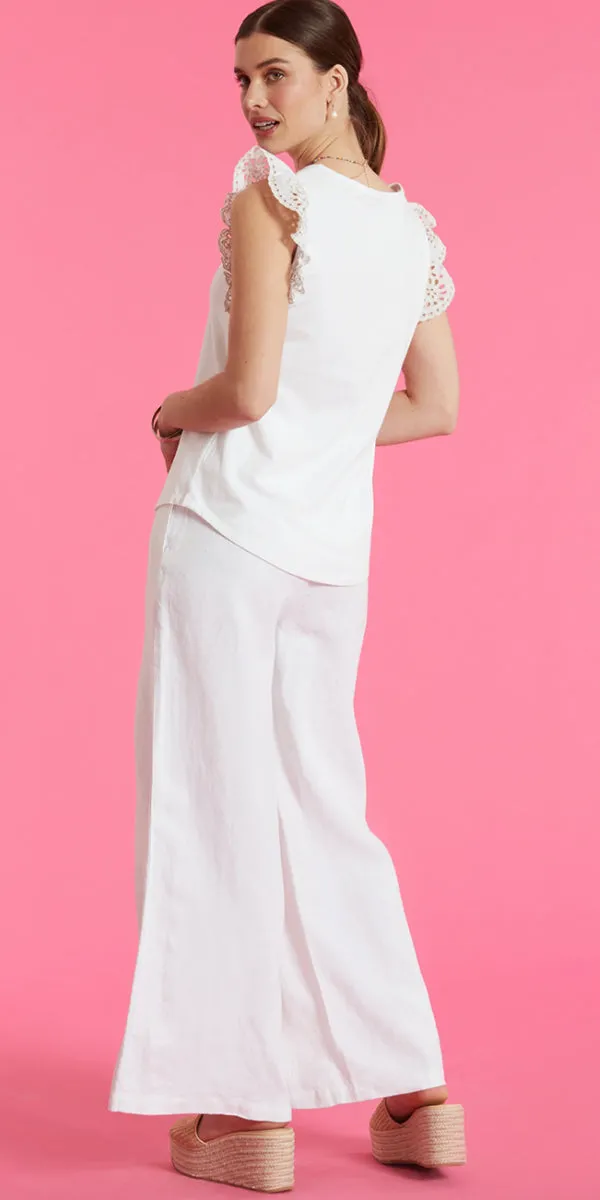 Tyler Boe Erin Flutter Sleeve Top