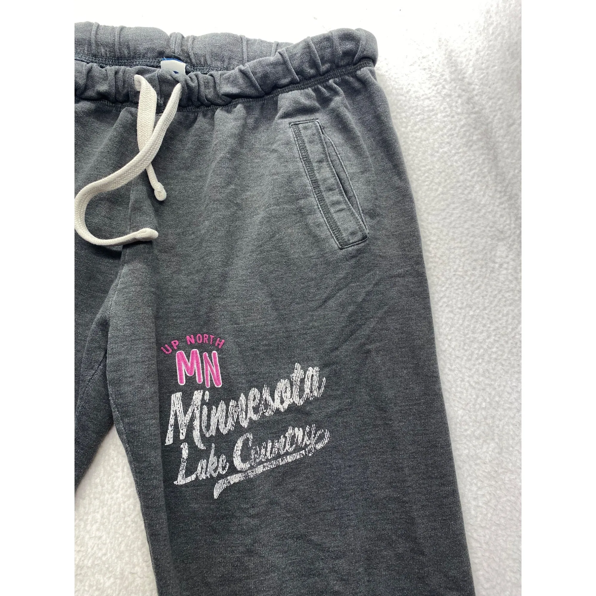 Up North MN Minnesota Lake Country Womens Sweatpants  By New Agenda #7205