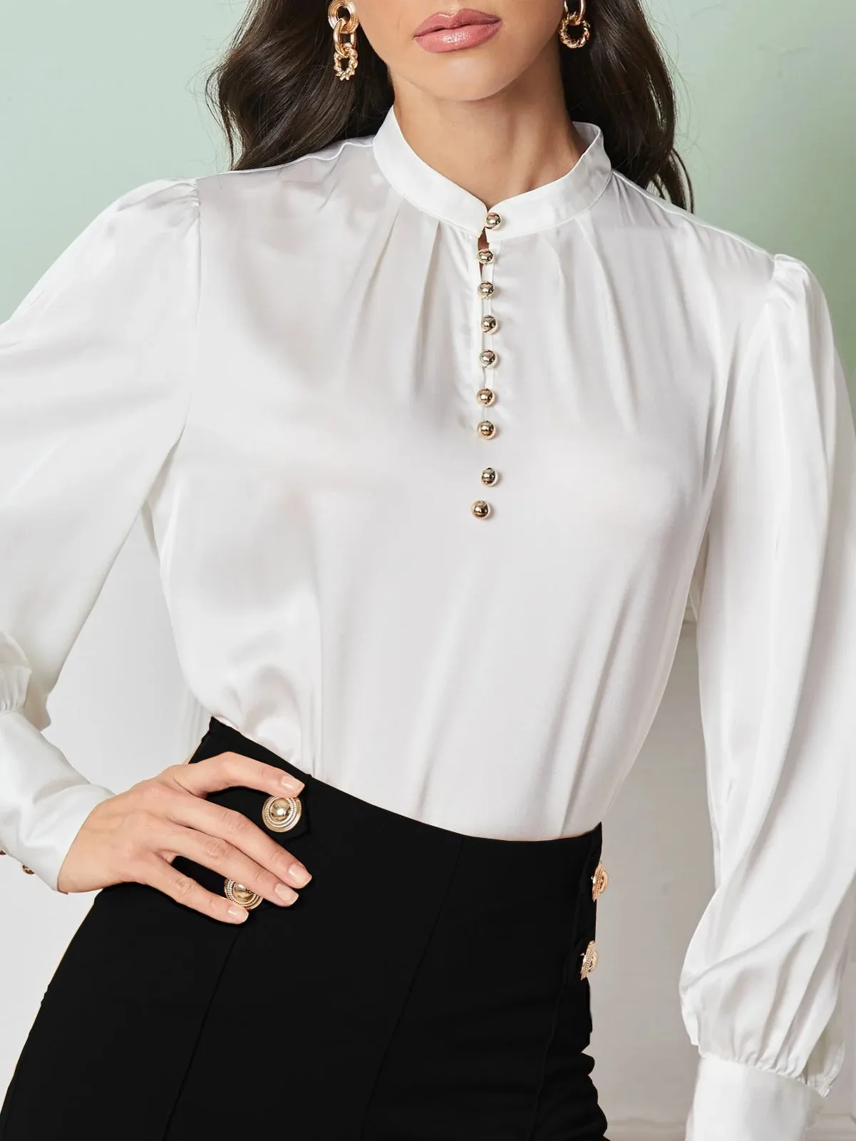 V Neck button front top&Seam Front Flare Leg Pants ( clearance sale