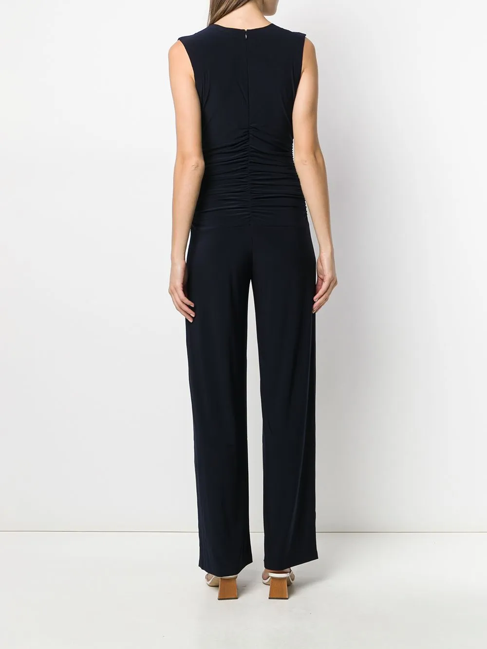 V neck sleeveless jumpsuit