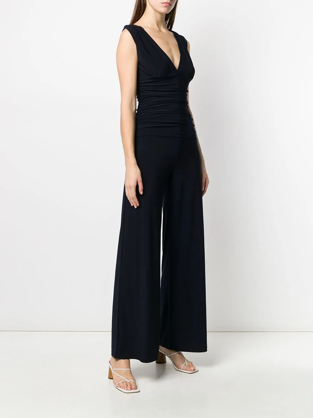 V neck sleeveless jumpsuit