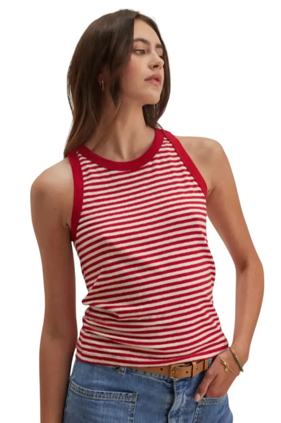 Velvet- Lua Tank Top in Red