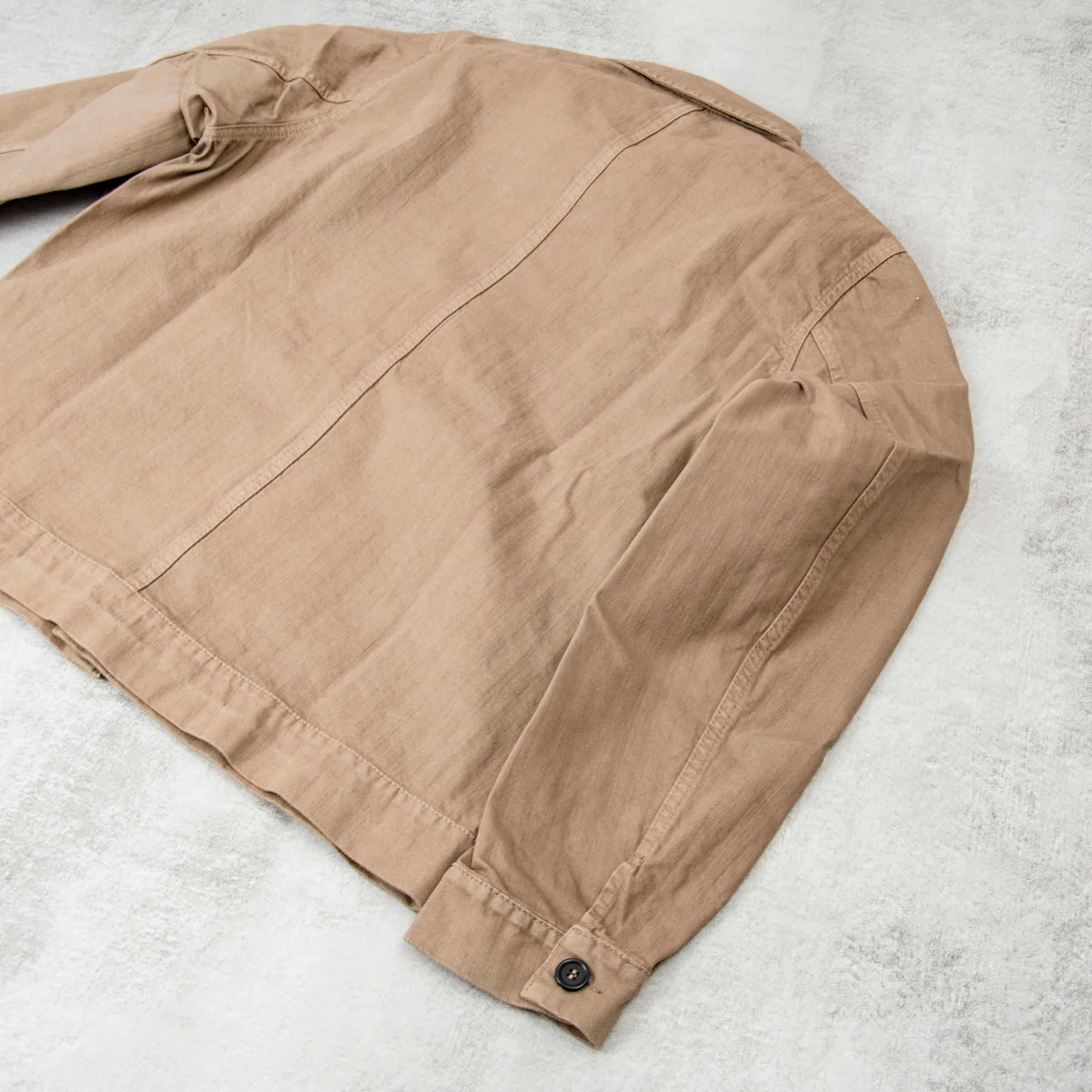 Vetra 27C Herringbone Weaved Bomber Jacket - Clay