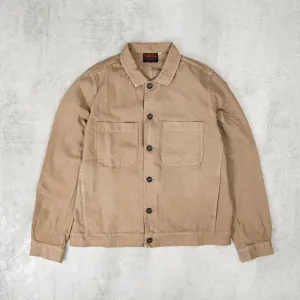 Vetra 27C Herringbone Weaved Bomber Jacket - Clay