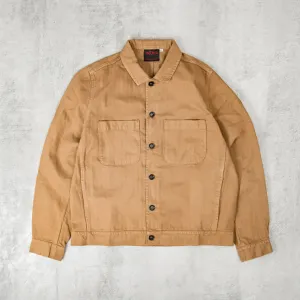 Vetra 27C Herringbone Weaved Bomber Jacket - Desert