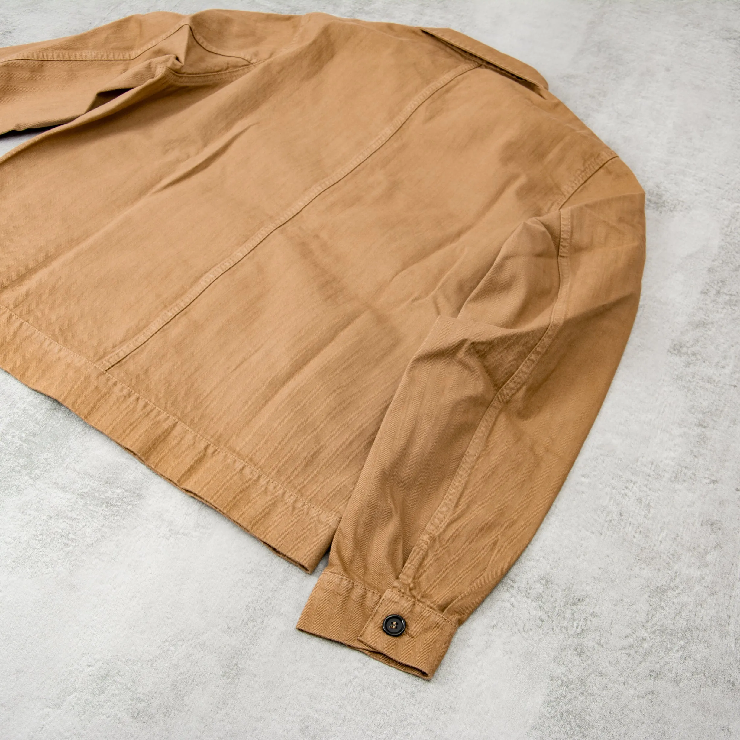 Vetra 27C Herringbone Weaved Bomber Jacket - Desert