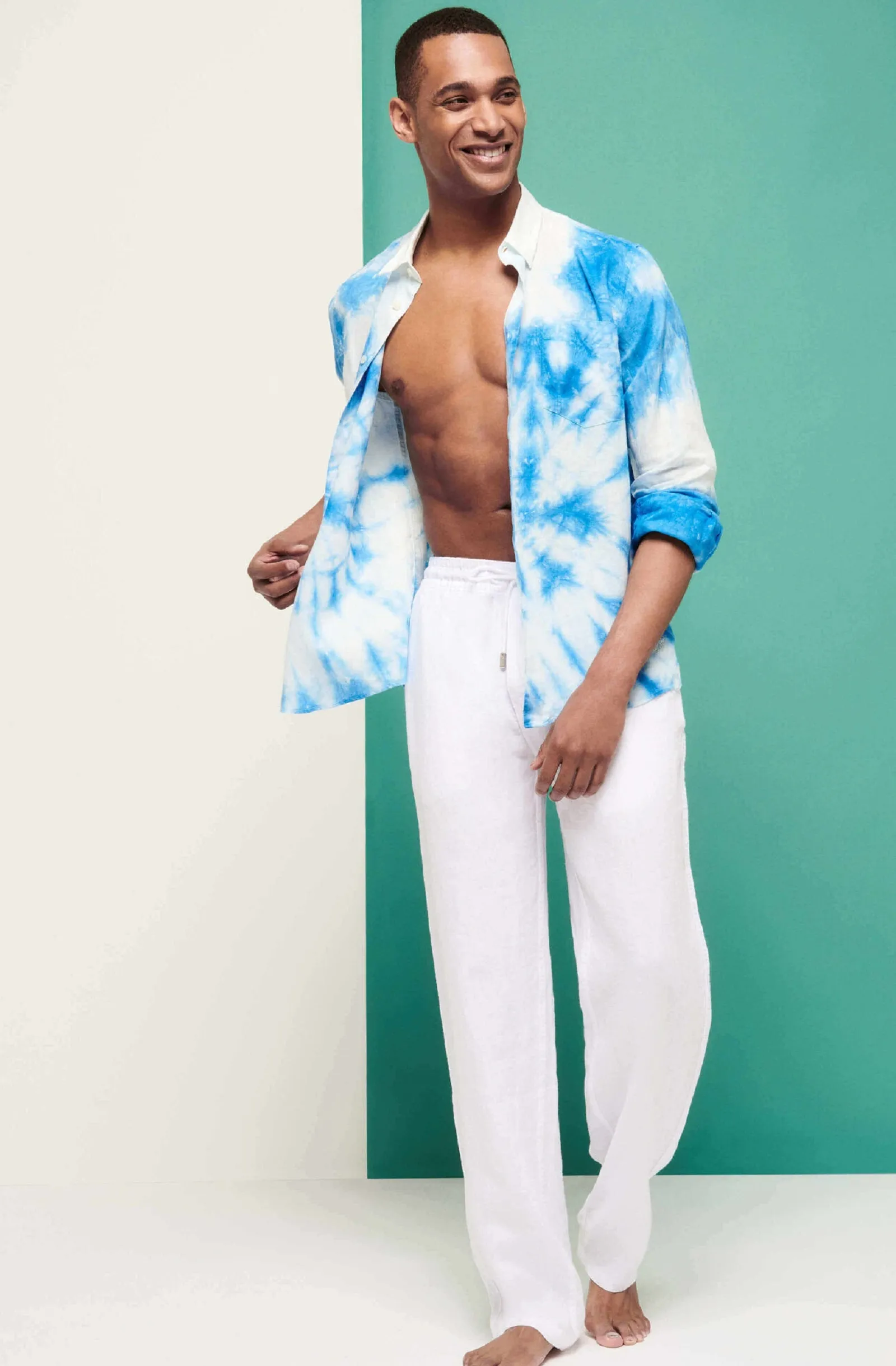 VILEBREQUIN Men Linen Pants Solid