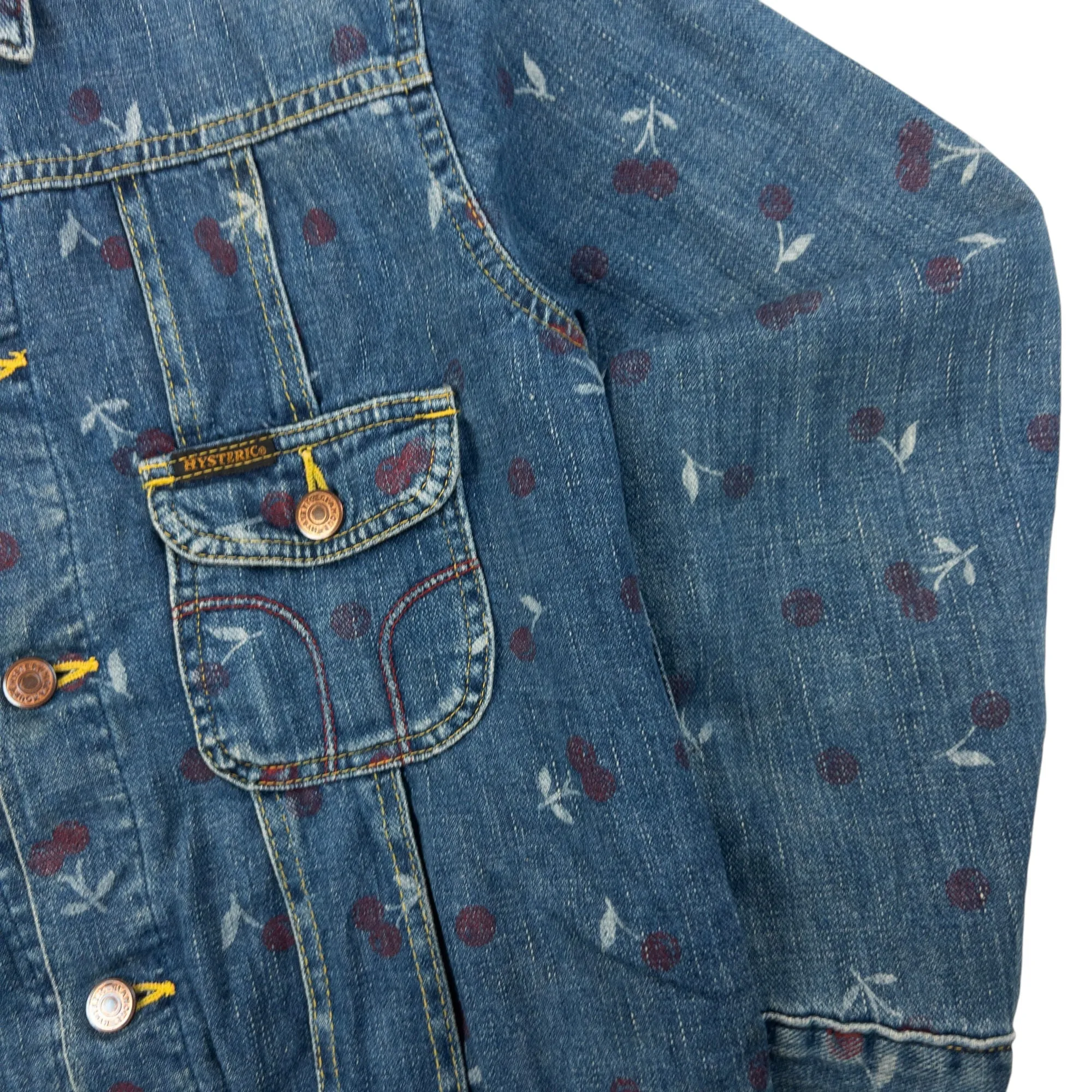 Vintage Hysteric Glamour Cherry Denim Jacket Womens Size