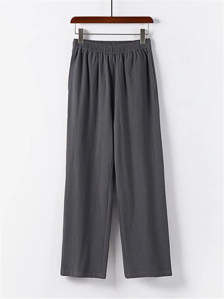 Vintage Style 3-Piece Outfit Retro Button Pocket Shirt   Elastic Waistband Pants
