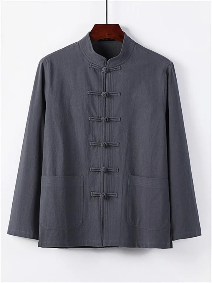 Vintage Style 3-Piece Outfit Retro Button Pocket Shirt   Elastic Waistband Pants