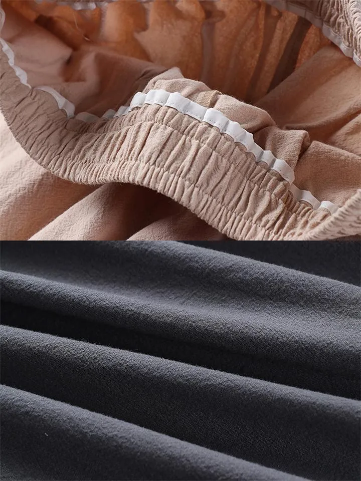 Vintage Style 3-Piece Outfit Retro Button Pocket Shirt   Elastic Waistband Pants