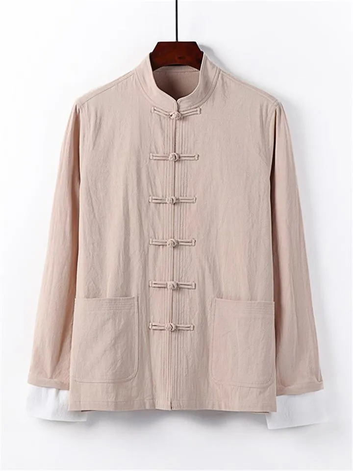 Vintage Style 3-Piece Outfit Retro Button Pocket Shirt   Elastic Waistband Pants