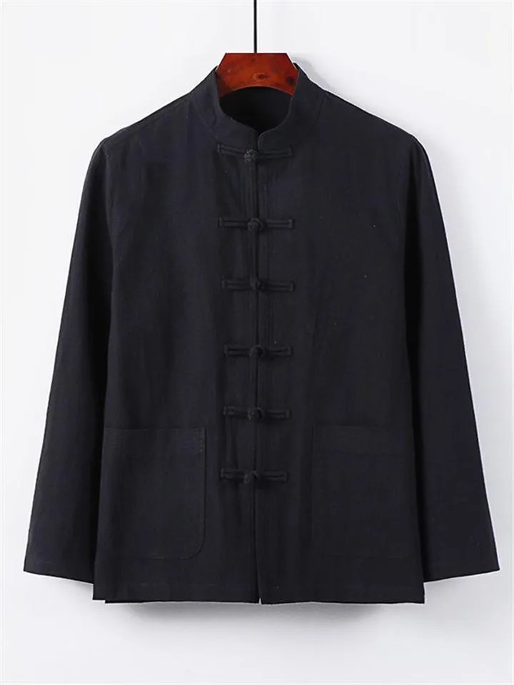 Vintage Style 3-Piece Outfit Retro Button Pocket Shirt   Elastic Waistband Pants