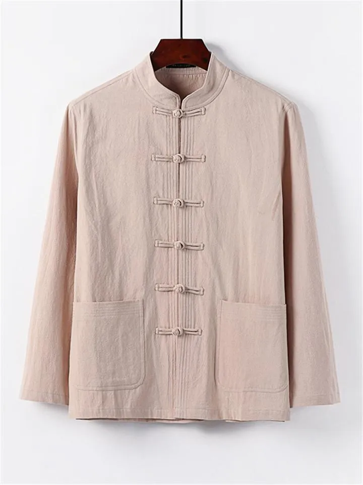 Vintage Style 3-Piece Outfit Retro Button Pocket Shirt   Elastic Waistband Pants