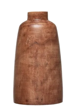 WALNUT STAINED PAULOWNIA WOOD VASE