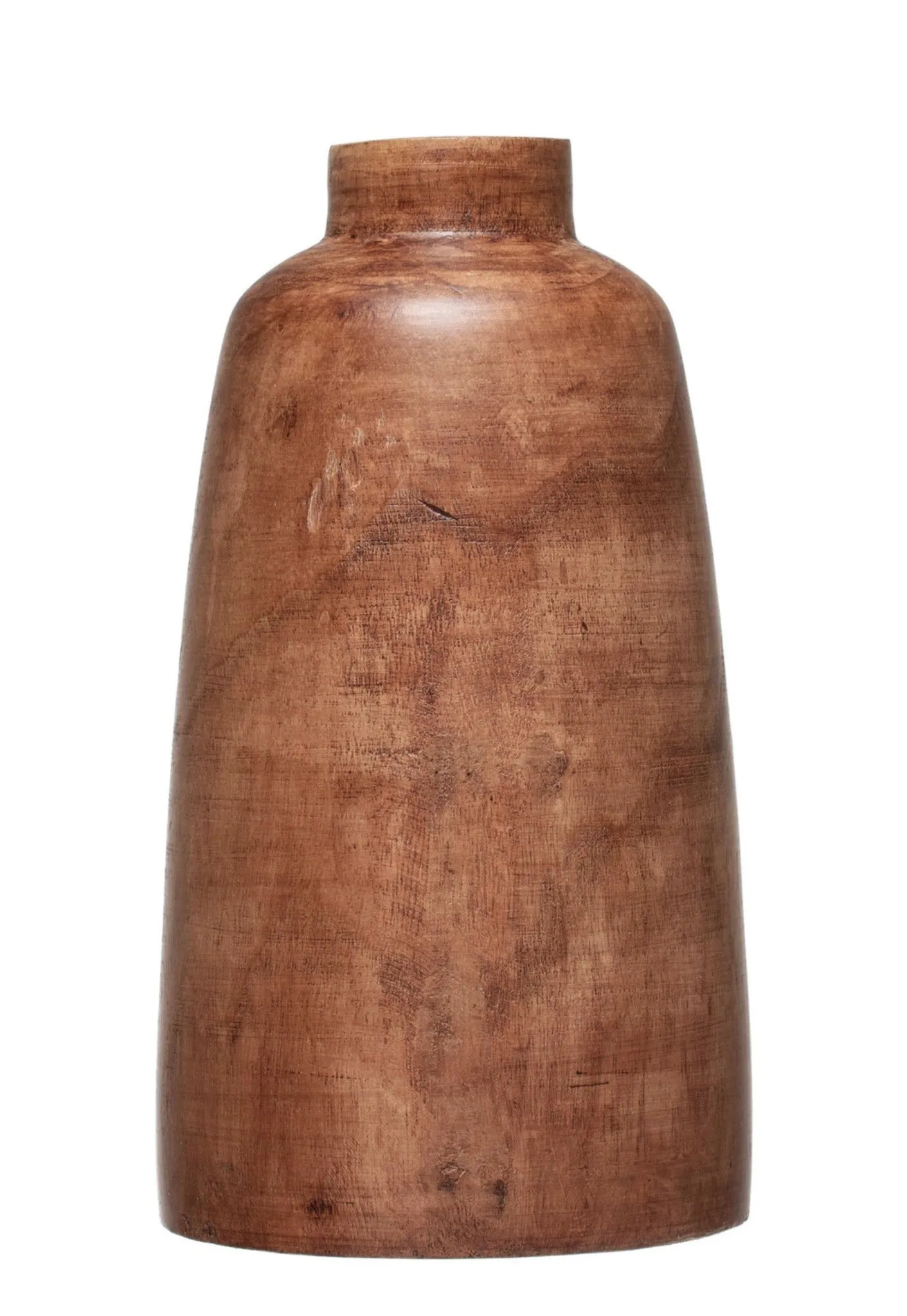 WALNUT STAINED PAULOWNIA WOOD VASE