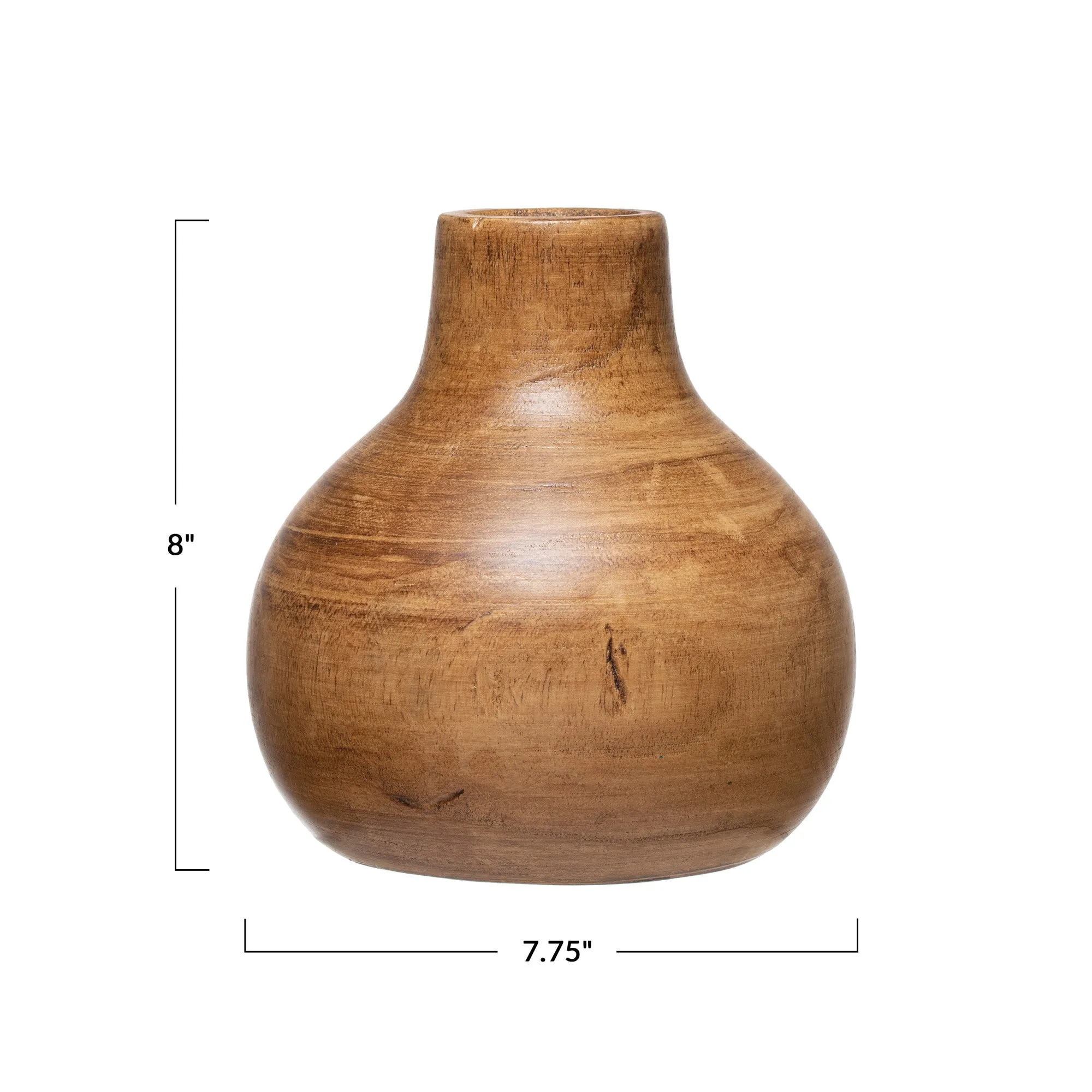 WALNUT STAINED PAULOWNIA WOOD VASE