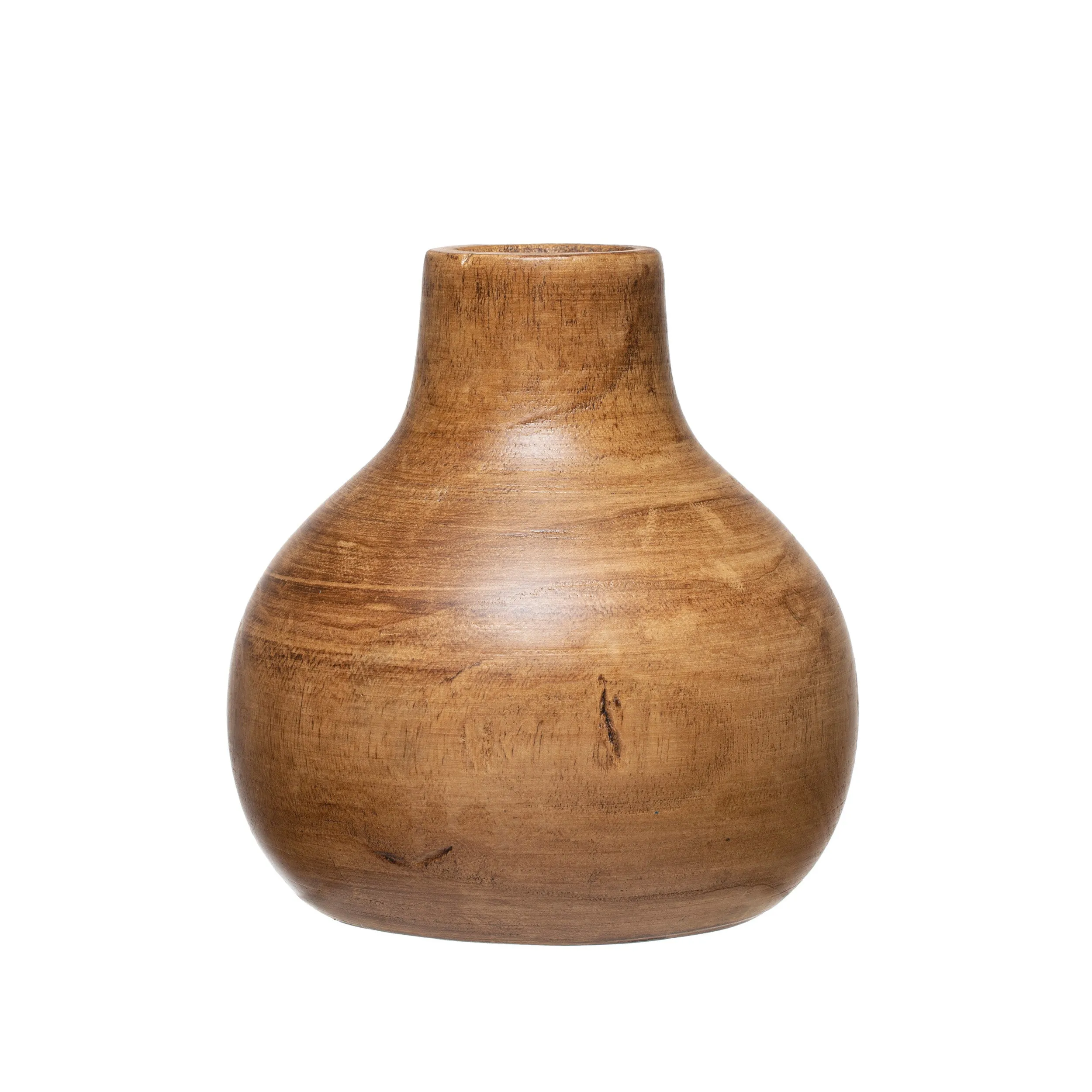 WALNUT STAINED PAULOWNIA WOOD VASE