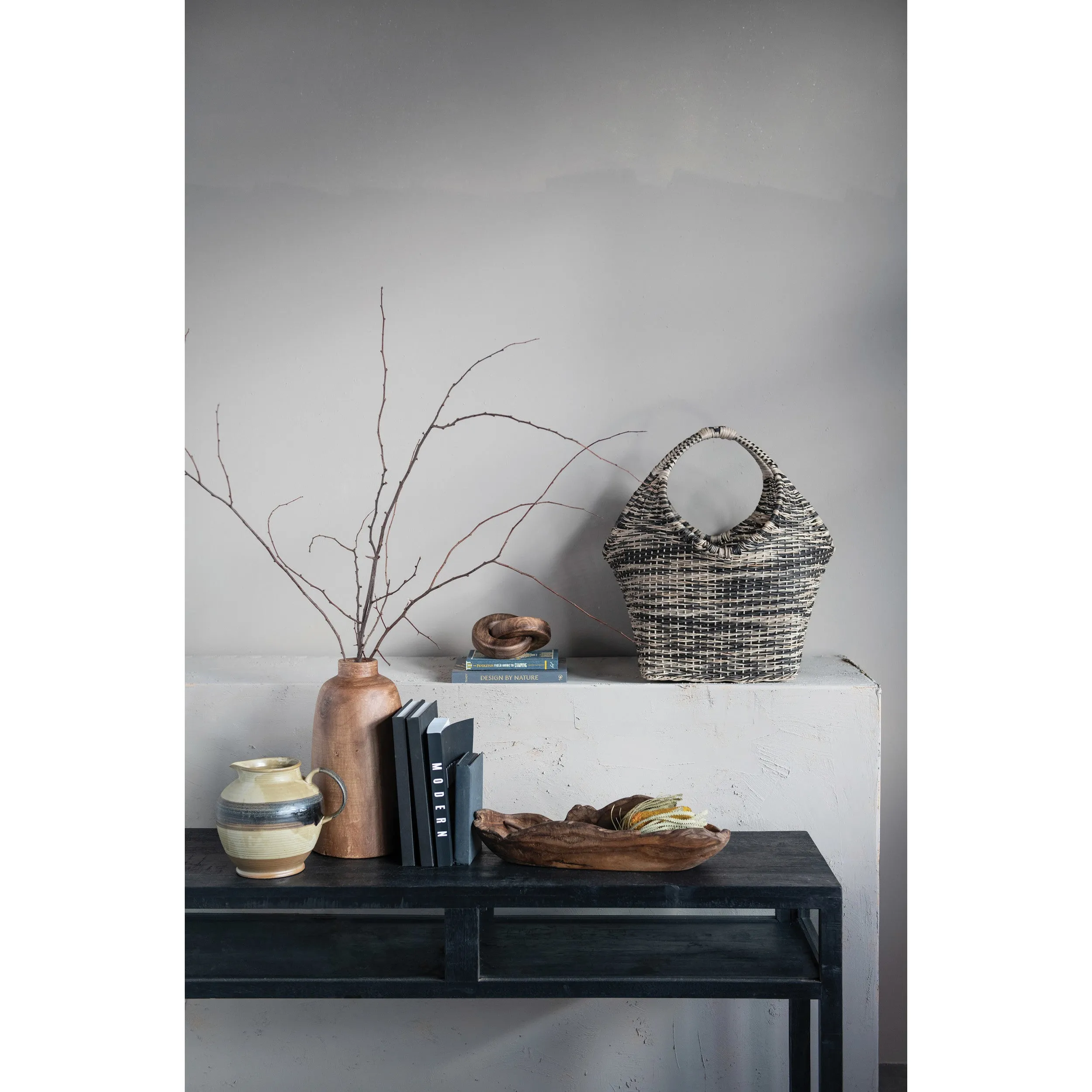 WALNUT STAINED PAULOWNIA WOOD VASE