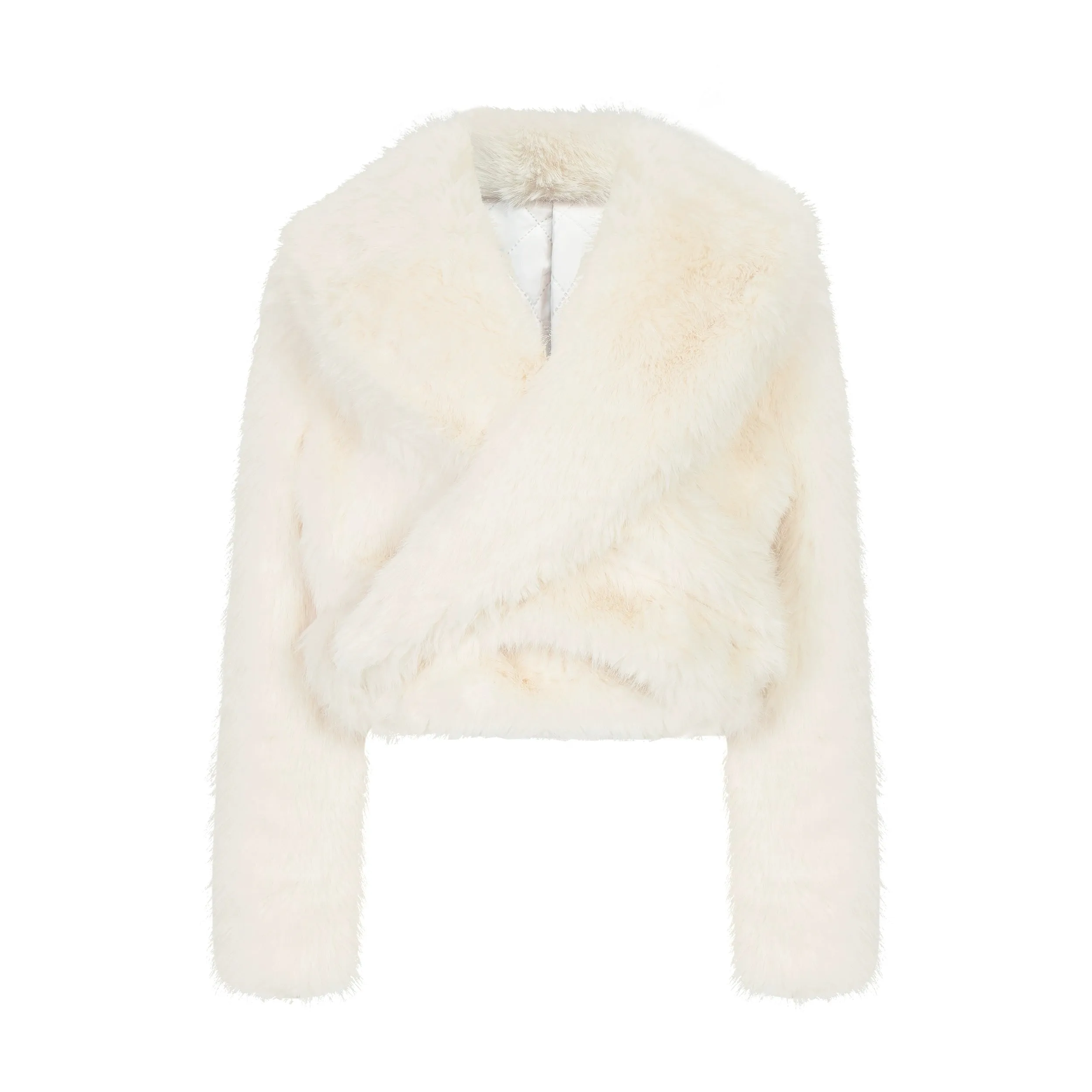White Faux Fur Coat