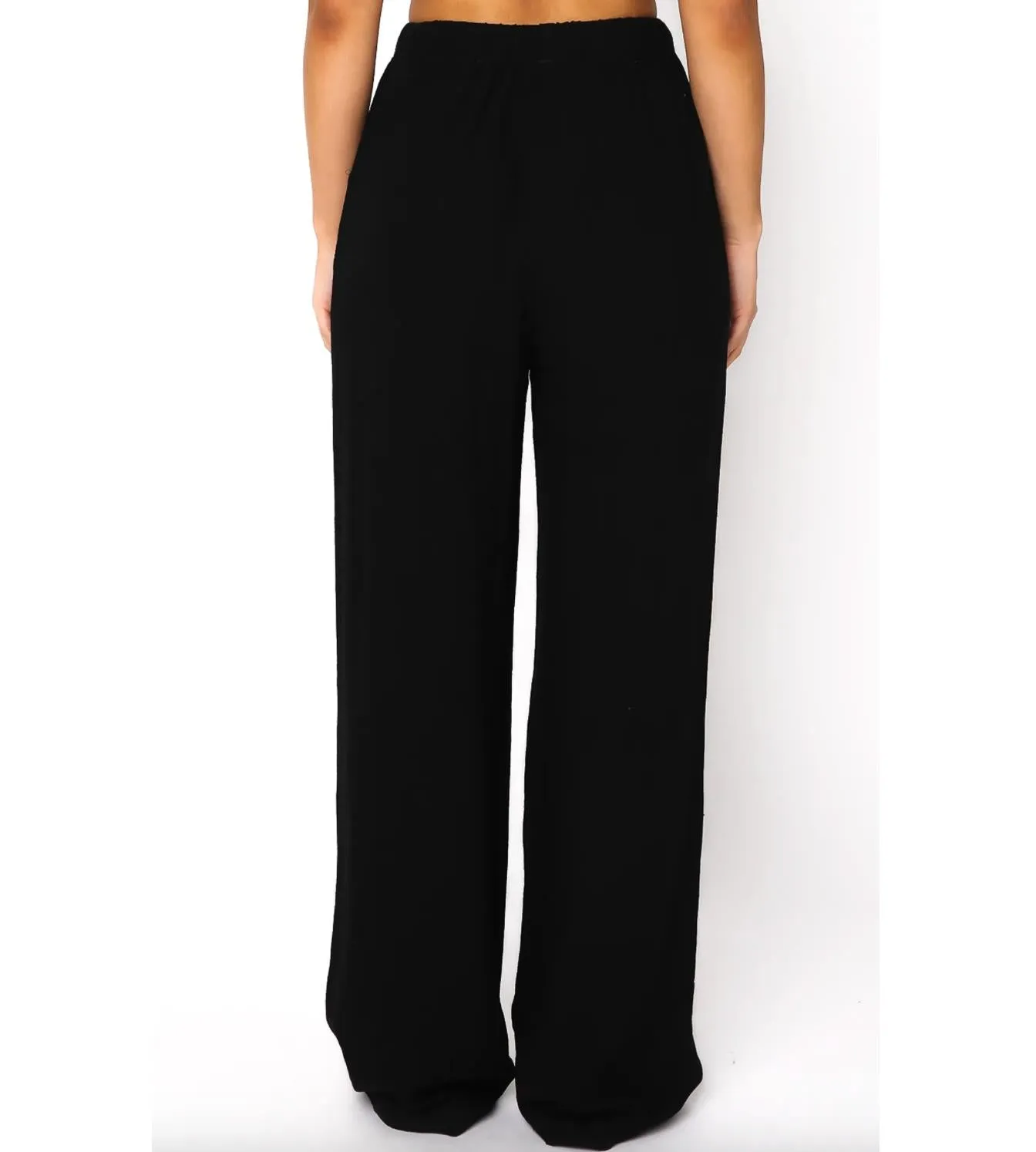 White Fox Womens Black Live It Up Linen Pants Size XL (New)
