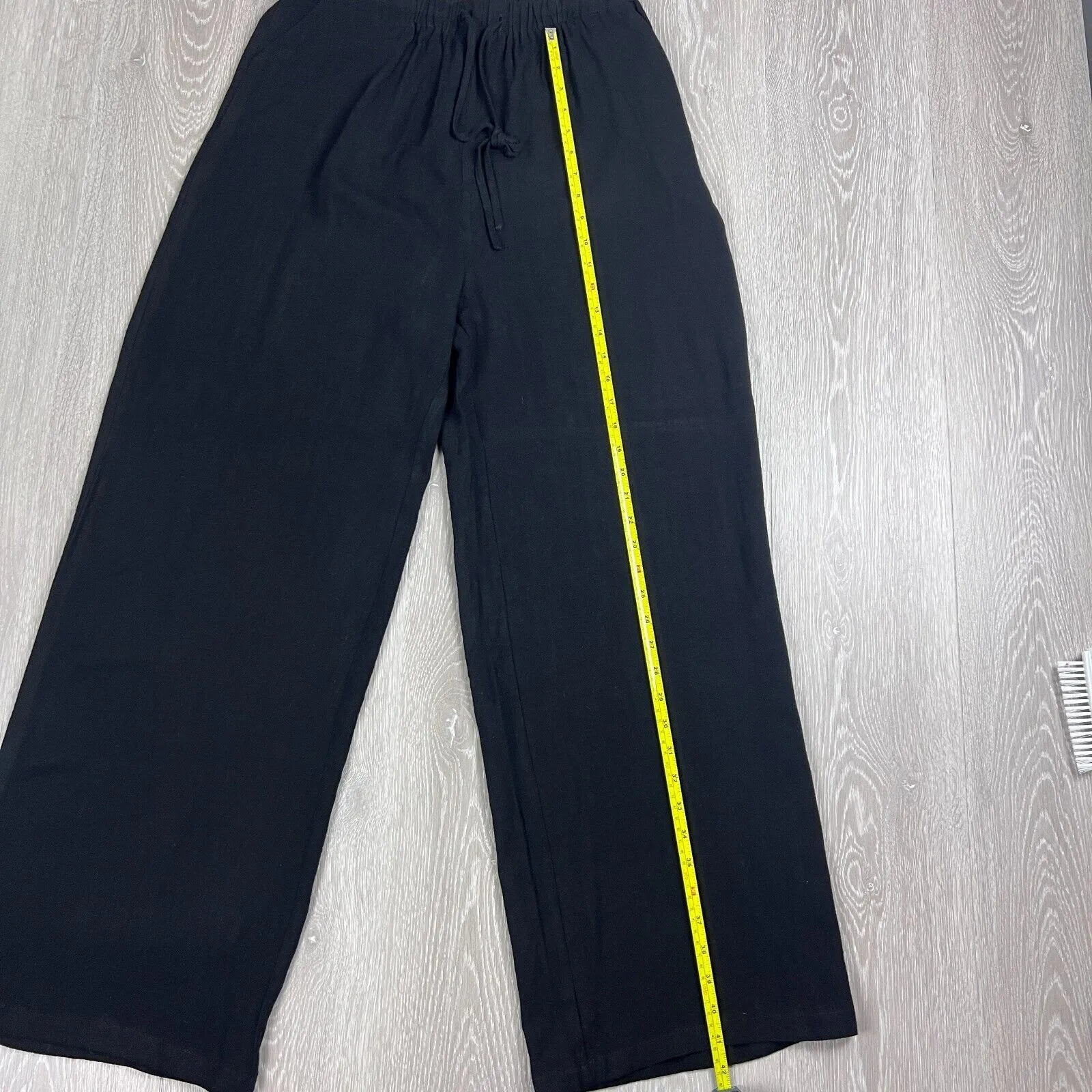 White Fox Womens Black Live It Up Linen Pants Size XL (New)