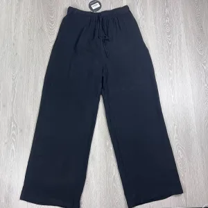White Fox Womens Black Live It Up Linen Pants Size XL (New)