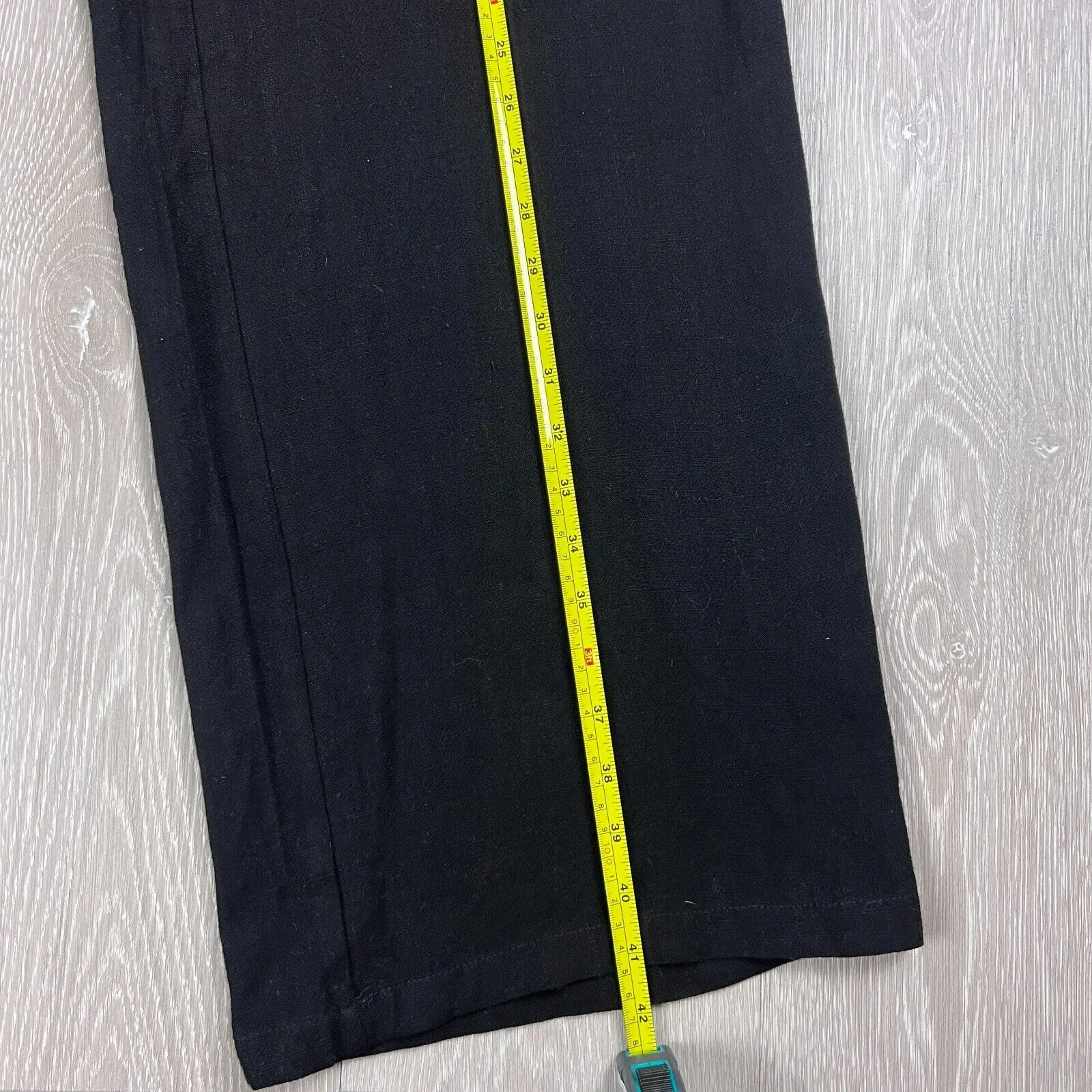 White Fox Womens Black Live It Up Linen Pants Size XL (New)