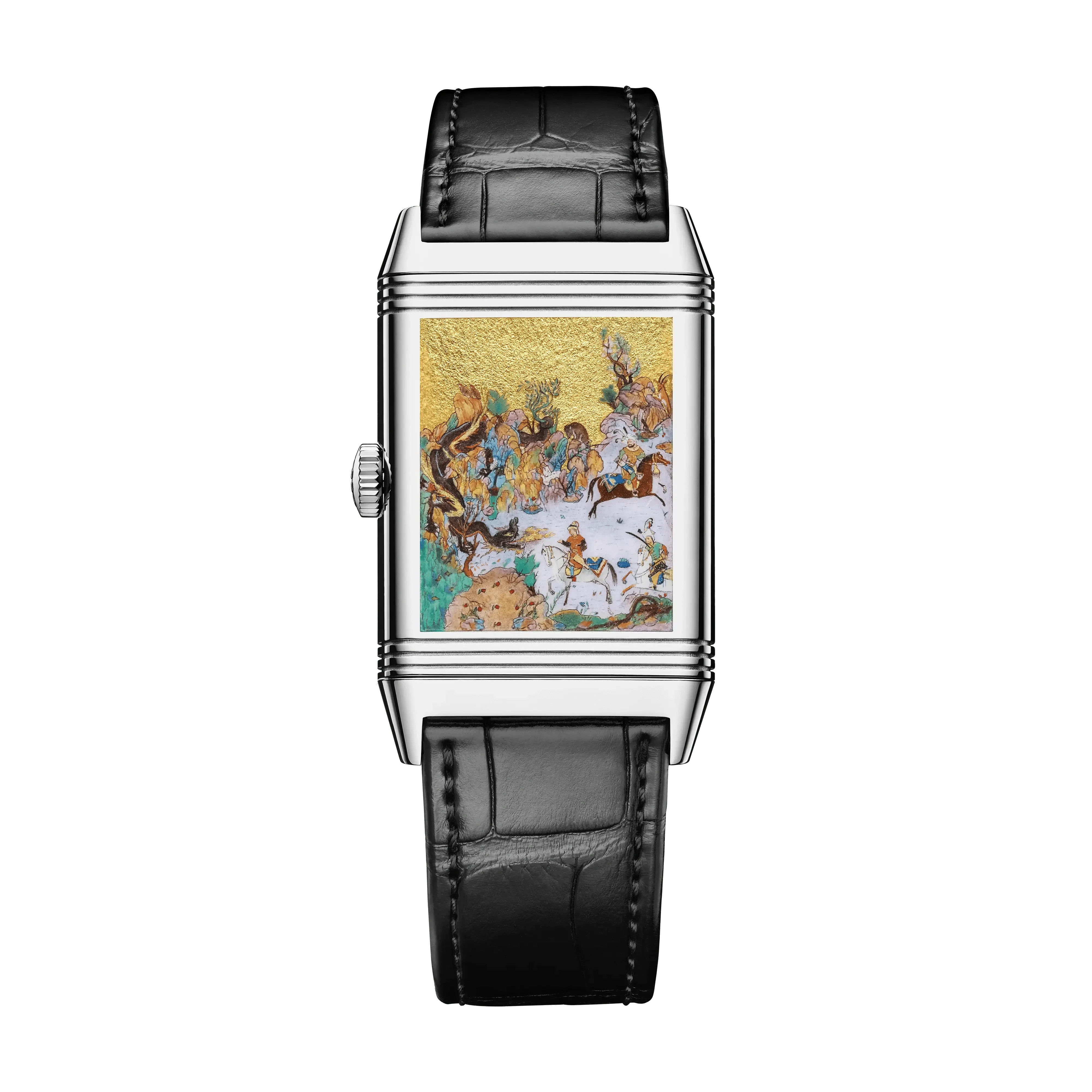 White Gold Reverso Tribute Enamel Men’s Watch Q39334S2
